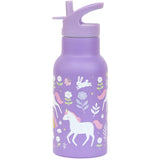 350ml Insulated Steel Water Bottle - Unicorn Dreams