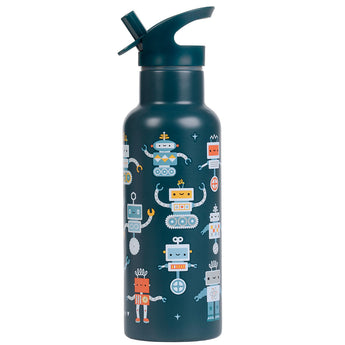 500ml Stainless Steel Water Bottle - Robots