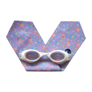 White Junior Swimming Goggles – Ultra-Soft Band with Mermaids