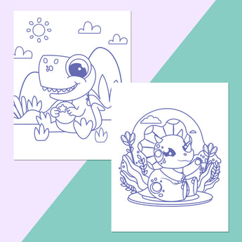 Dinosaurs Colour Me Magnet Colouring Book