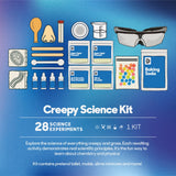 Discovery Creepy Science Lab Kit for Kids, 28 Spooky STEM Experiments with Slime, Bubbling Reactions & Glowing Eyeballs, Educational Chemistry Set with Tools & Ingredients for Ages 8+