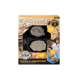 Discovery Mindblown Fossil Unearthed 2-Pack Mini Excavation Kit, with 5-pieces Unique And Natural Fossil