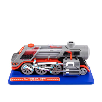 Discovery Mindblown Kids DIY Steam Engine 54-Piece Train Build Science Kit