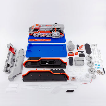 Discovery Mindblown Kids DIY Steam Engine 54-Piece Train Build Science Kit