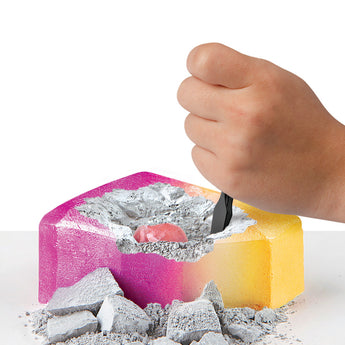Discovery Mindblown Mini Unearthed Gemstones Dig Set, 2 Pack Excavation Kit w/ Chisel, App & Poster, Interactive Archaeology Geology Experiment, Fun & Educational Science STEM Toy for Kids 6+