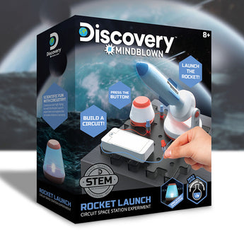 Discovery Mindblown STEM Rocket Launch Space Station Circuitry Set, Build-it-Yourself Engineering Toy Kit