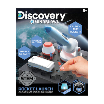 Discovery Mindblown STEM Rocket Launch Space Station Circuitry Set, Build-it-Yourself Engineering Toy Kit