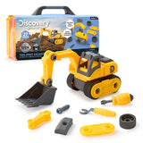 Discovery Mindblown Take Apart DIY Excavator Construction 27-piece Set STEM Toy for Early Engineering, Science Kit for Kids