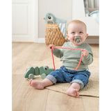 Done By Deer Pull Along Wiggle Toy Croco Green | Pull Along Toys