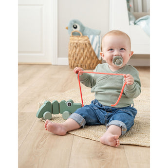 Done By Deer Pull Along Wiggle Toy Croco Green | Pull Along Toys