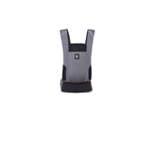 Ergobaby Away Graphic Grey carrier, compact and lightweight, with black mesh and white trim.