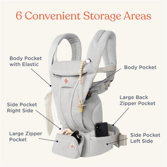 Ergobaby Omni Deluxe Mesh Baby Carrier Soft Olive | Breathable All In One - My Little Thieves