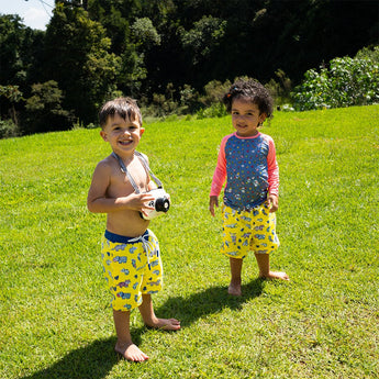 Glow In The Dark Magic Color Changing Swim Shorts For Kids | Swimwear Boy