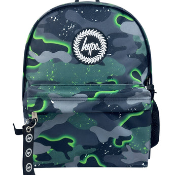 HYPE Green Glow Camo iconic backpack official image