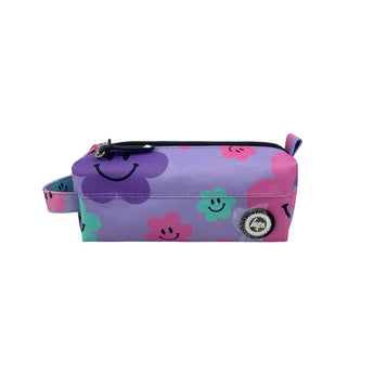 HYPE Purple Happy Flowers pencil case official front image