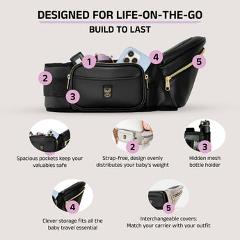 Hackerlily Ergonomic Hip Seat Baby Carrier with Storage