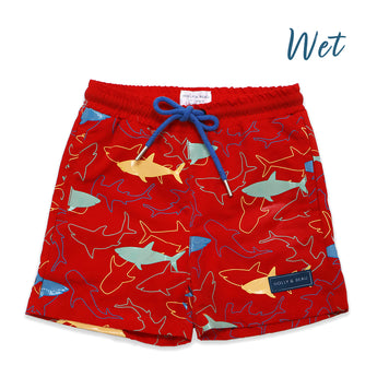 Holly And Beau Boys Color Changing Swim Shorts | Quick Dry Pool & Beach