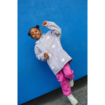 Holly And Beau Kids Color Changing Unicorn Raincoat | Waterproof Girls Coat