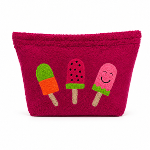 Kids Beach Towel Pouch 3 Icecream Fushia