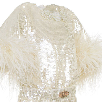 Junona Ivory Sequin Jumpsuit | Jumpsuit Girl