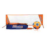Tennis KickerBall set with goal, ball, and carrying bag on a white background