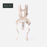 KAOS 5 Point Jr. Harness in light beige fabric with white plastic buckles for highchair safety.