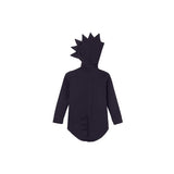 Dark blue Kuku Kid Dino Hoodie Cardigan Jacket for boys, featuring spiked hood and back details.