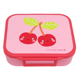 Square Lunch Box 3 Compartments - Happy cherries