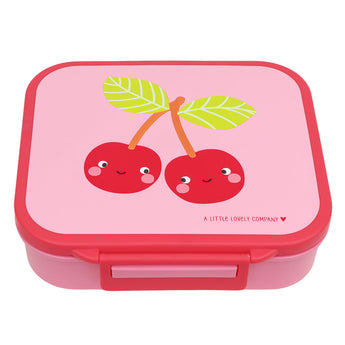 Square Lunch Box 3 Compartments - Happy cherries