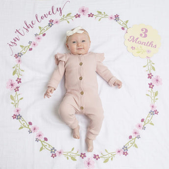 Lulujo Baby's First Year Milestone Blanket & Cards Set | Premium Muslin Gift - My Little Thieves