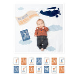 Lulujo Baby's First Year Milestone Blanket & Cards Set | Premium Muslin Gift - My Little Thieves