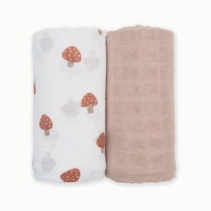 Lulujo Cotton Muslin Swaddles 2 Pack | Ultra Soft Breathable Baby Blankets - My Little Thieves