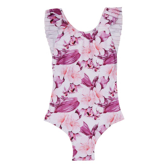 Marie Raxevsky Flower One Piece Pleated Swimwear | Swimwear Girl