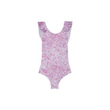Marie Raxevsky Girls' Paisley Lillac One Piece Pleated Swimwear | Swimwear Girl