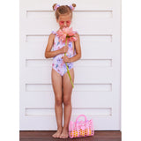 Marie Raxevsky Girls' Romantic One Piece Pleated Swimwear | Swimwear Girl