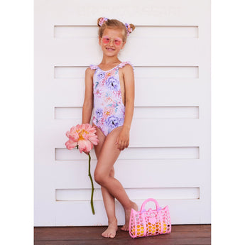 Marie Raxevsky Girls' Romantic One Piece Pleated Swimwear | Swimwear Girl