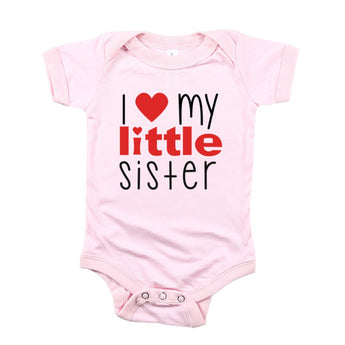 Matching Family Outfits I Love My Big Brother & Sister Baby Romper | Romper Baby - My Little Thieves