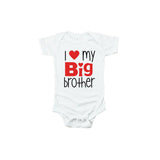Matching Family Outfits I Love My Big Brother & Sister Baby Romper | Romper Baby
