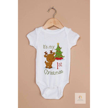 Matching Family Outfits Its My First Christmas White Baby Romper | Romper Baby