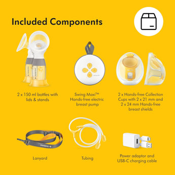 Medela Swing Maxi Hands Free Double Electric Breast Pump | Usb Charger
