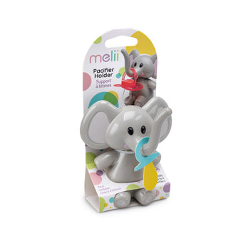 Melii Elephant Pacifier Holder - Grey Ears