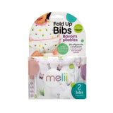 Melii Fold Up Bib with scoop White & Pink Bulldog 2 pcs