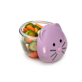 Melii Snack Container Purple Cat