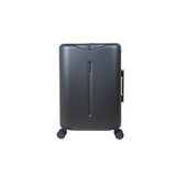 Dark gray 24-inch MiaMily check-in luggage with four wheels and a sleek, hard-shell design.