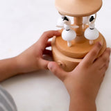 Mommy's Charms Personalized Wood Music Carousel Cherished Keepsake | Music Toys