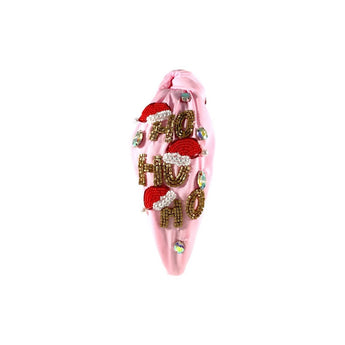 My Little Thieves Ho Ho Ho Pink Christmas Hat Headband