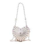 My Little Thieves Metallic Heart Clutch Bag Silver | Kids