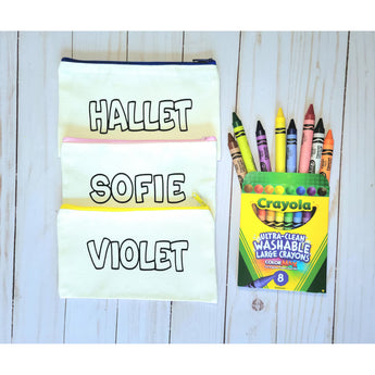 My Little Thieves Personalized Diy Pencil Pouch & Markers Perfect Party Favors | Party Favors