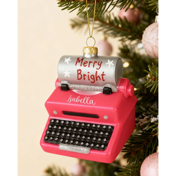 My Little Thieves Personalized Merry Bright Ornament Pink