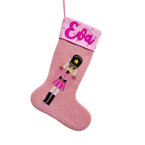 My Little Thieves Personalized Pink Nutcracker Stocking